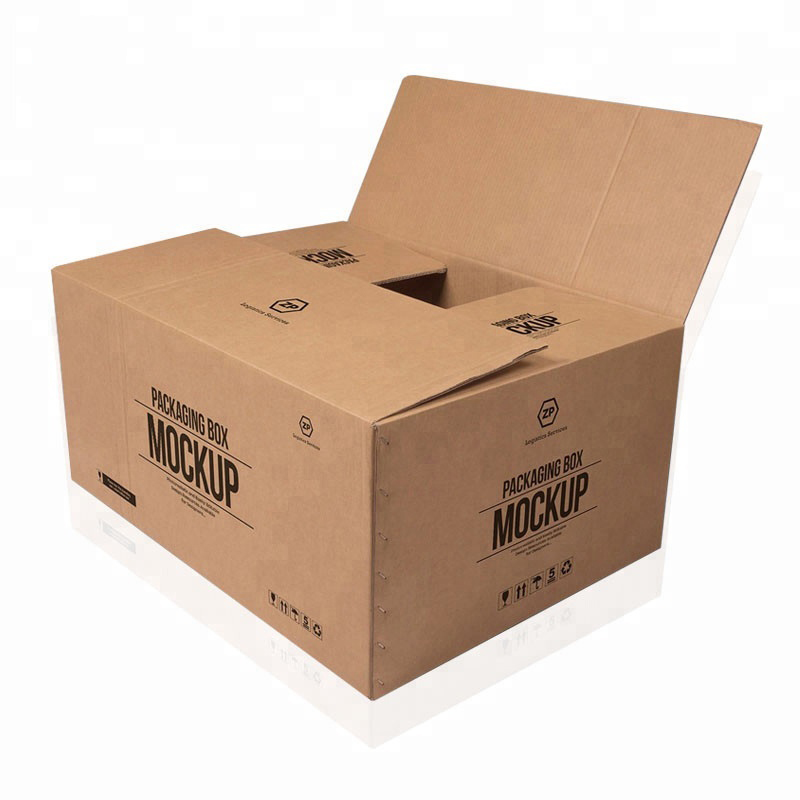 Gorący sprzedawanie niestandardowe duże 5-warstwowe logo marki drukowane papier pakowy wysyłka dostawa duże pudełko kartonowe